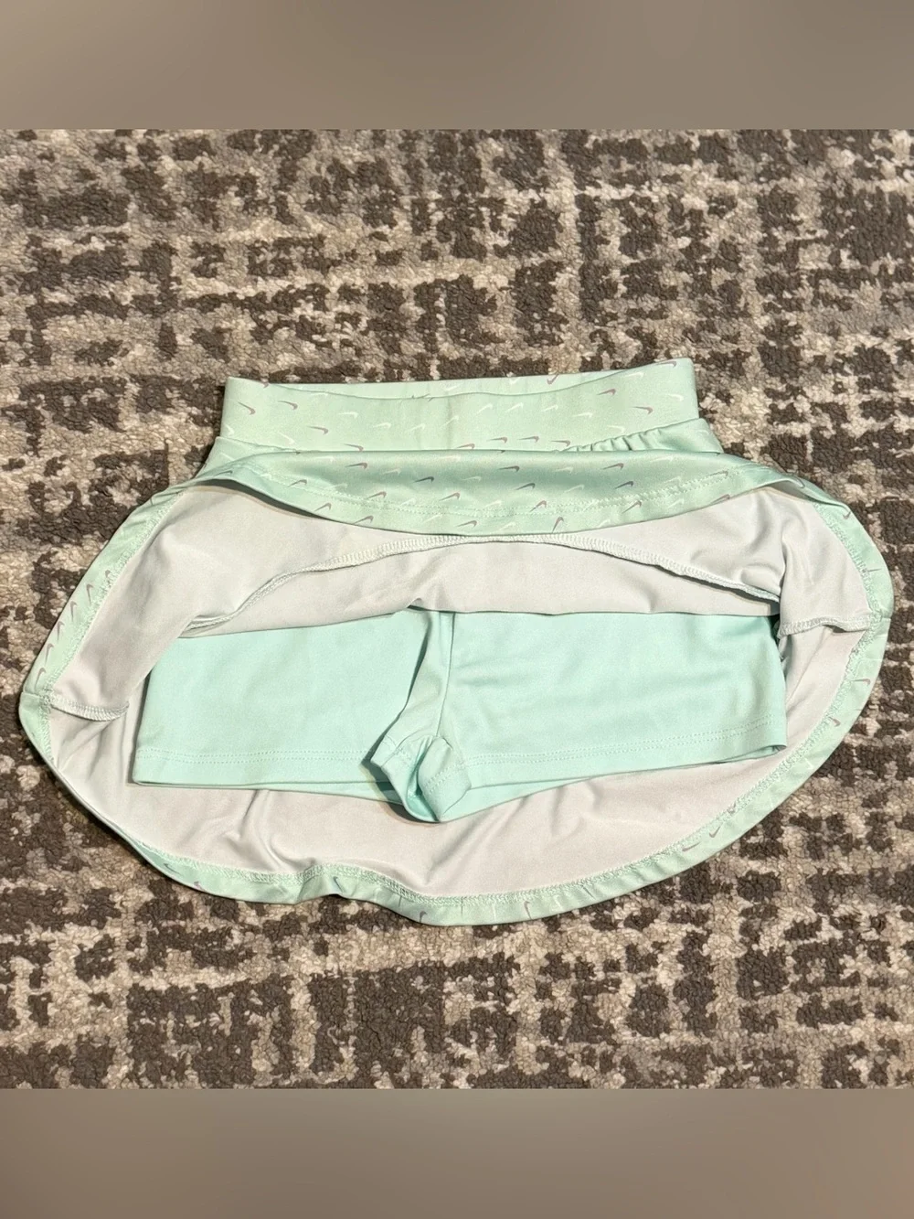 Nike - Little Girl’s Aqua/Mint Skort w/ Purple & White Accents, Size - 6